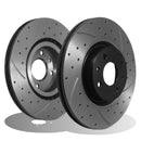 Front Drilled Grooved 285mm Brake Discs - Lancia Chrysler Delta 1.6 Diesel 2008-2014 OMI ALLOY WHEELS
