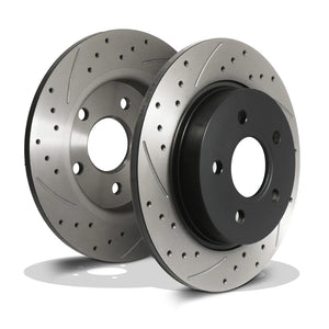 Rear Drilled Grooved Brake Discs 271mm - Ford Focus MK3 1.6 2.0 TDCI ST 10-18