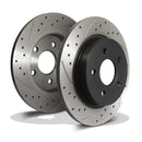 Rear Drilled Grooved Brake Discs 271mm - Ford Focus MK3 1.6 2.0 ST Ecoboost 10-18 OMI ALLOY WHEELS