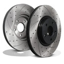Front Drilled Grooved 320mm Brake Discs - Ford Transit Connect 1.5 1.6 2013+