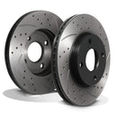 Front Drilled Grooved 262mm Brake Discs - Ford Fiesta MK8 Ecoboost & TDCI 17+ OMI ALLOY WHEELS