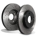 Front Drilled Grooved 262mm Brake Discs - Ford Fiesta MK8 1.0 1.1 1.5 2017+