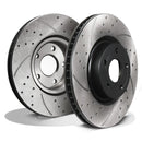 Front Drilled Grooved 308mm Brake Discs - Ford Focus MK4 1.0T Ecoboost 2018-2025