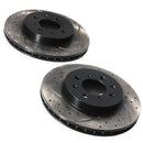 Front Drilled Grooved Brake Discs 262mm - Honda Civic 5th & 6th Gen 91-00 OMI ALLOY WHEELS
