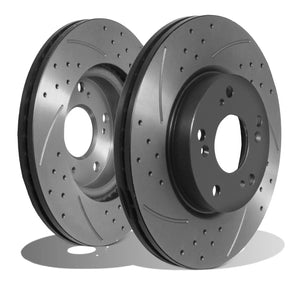 Front Drilled Grooved 282mm Brake Discs - Honda Civic 10th Gen FC 16-21