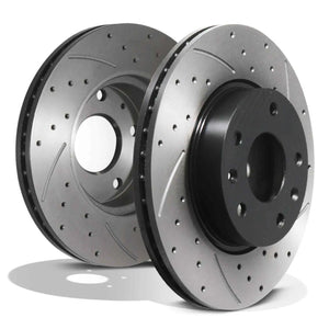 Front Drilled Grooved 277mm Brake Discs - Land Rover Freelander 1 L314 98-06