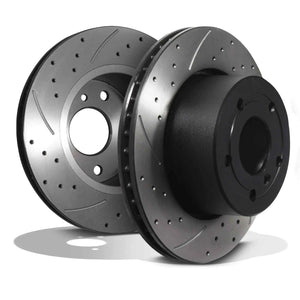Front Drilled Grooved 297mm Brake Discs - Land Rover Discovery 2 L318 98-04