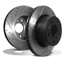Front Drilled Grooved 297mm Brake Discs - Land Rover Discovery 2 L318 98-04 OMI ALLOY WHEELS