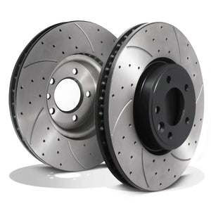 Front Drilled Grooved 363mm Brake Discs - Range Rover Sport L494 3.0 2013-2022