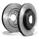 Rear Drilled Grooved 325mm Brake Discs - Range Rover 4 L405 2.0 3.0 4.4 12-21