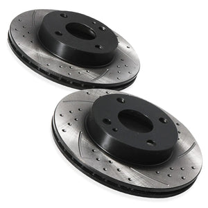 Front Drilled Grooved 235mm Brake Discs - Mazda MX-5 MK1 NA Miata 1.6 89-97