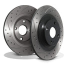 Rear Drilled Grooved 276mm Brake Discs - Mazda MX5 Nb MK2 1.8 16V Vt Sport 98+