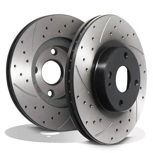 Front Drilled Grooved 270mm Brake Discs - Mazda MX-5 MK2 MK2.5 NB 1.6 1.8 98-05