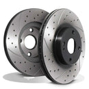 Front Drilled Grooved 270mm Brake Discs - Mazda MX-5 MK2 MK2.5 NB 1.6 1.8 98-05 OMI ALLOY WHEELS