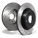 Rear Drilled Grooved Solid 295mm Brake Discs Mercedes Benz A Class A200 1.3 18+