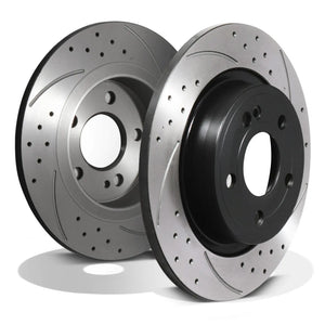 Rear Drilled Grooved Solid 295mm Brake Discs Mercedes Benz A Class A200 1.3 18+