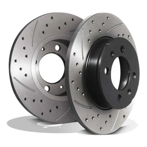 Rear Drilled Grooved 240mm Brake Discs - MG F MG TF 1.6 1.8 95+