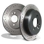 Rear Drilled Grooved 259mm Brake Discs - Mini R50 R52 R53 R56 Cooper S Jcw 01+