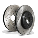 Front Drilled Grooved 280mm Brake Discs - Mini R56 R58 Cooper SD D One 1.6 08-15