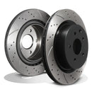 Rear Drilled Grooved 322mm Brake Disc - Nissan 350Z Z33 De 2003-2006