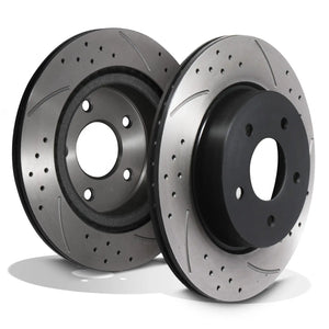 Rear Drilled Grooved Vented 292mm Brake Discs - Nissan Skyline V35 2003-2007