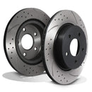 Rear Drilled Grooved Vented 292mm Brake Discs - Nissan Skyline V35 2003-2007 OMI ALLOY WHEELS