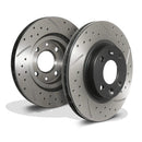 Front Drilled Grooved Brake Discs 258mm - Renault Clio MK4 12-19