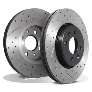 Front Drilled Grooved 280mm Brake Discs - Renault Megane Scenic 99-08