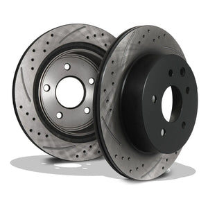 Rear Drilled Grooved 292mm Brake Discs - Nissan X-Trail T30 T31 2.0 DCI 01-14