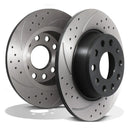 Rear Grooved Drilled 272mm Brake Discs - Audi A3 8P 8V S3 1.8 2.0 TDI TFSI 03+ OMI ALLOY WHEELS