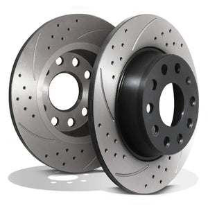 Rear Grooved Drilled 272mm Brake Discs - Audi A1 TT 1.8 2.0 TDI TFSI TTS 2010+