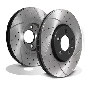 Front Drilled Grooved 288mm Brake Discs - Seat Ibiza 6L 6J 02-18