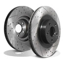 Front Drilled Grooved 294mm Brake Discs - Subaru Impreza WRX Forester Legacy 92+ OMI ALLOY WHEELS