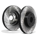 Front Drilled Grooved 275mm Brake Discs - Toyota Celica T230 1.8 16v 99+ OMI ALLOY WHEELS