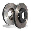Rear Drilled Grooved 256mm Brake Discs - Seat Leon 1.8T 20V Cupra R 2.8 Vr6