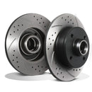 Rear Grooved Drilled 226mm Brake Discs - VW Golf MK3 Polo 1.6 1.8 1.9 TDI GTI