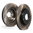 Front Drilled Grooved 280mm Brake Discs - VW Golf MK5 MK6 1.4 1.6 2.0 TFSI GTI