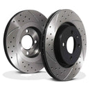 Front Drilled Grooved 294mm Brake Discs - Volkswagen VW Golf MK2 Passat Corrado 88-96 OMI ALLOY WHEELS