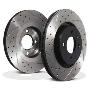 Front Drilled Grooved 294mm Brake Discs - Seat Ibiza 6K 2.0i Cupra 1.8i 1.9TDI 96-00