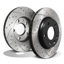 Rear Drilled Grooved 294mm Brake Discs - VW Transporter T5 4 Motion 1.9-3.2