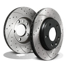 Rear Drilled Grooved 294mm Brake Discs - VW Transporter T6 2.0 TDI TSI 2015+
