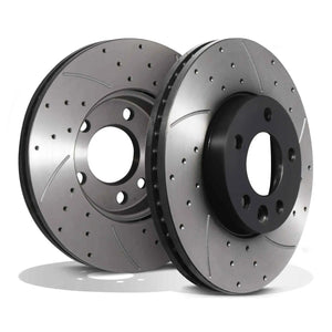 Front Drilled Grooved 308mm Brake Discs - Volkswagen VW Transporter & Multivan T5 03-15