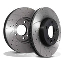 Front Drilled Grooved 308mm Brake Discs - Volkswagen VW Transporter & Multivan T5 03-15 OMI ALLOY WHEELS