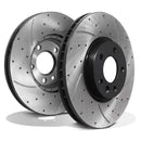 Front Drilled Grooved 340mm Brake Discs - Volkswagen VW Transporter T6 2.0 TSI TDI 15+ OMI ALLOY WHEELS