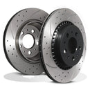 Rear Drilled Grooved 308mm Brake Discs - Volvo Xc90 4.4 V8 3.0 T6 2.5 T 2.5 D5 OMI ALLOY WHEELS