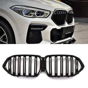 Front Double Bar Grille Gloss Black - BMW X6 G06 Pre-LCI 2020-2023