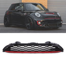 Front JCW Style Red Bar Grille Gloss Black - Mini Cooper F55/F56/F57 14-21