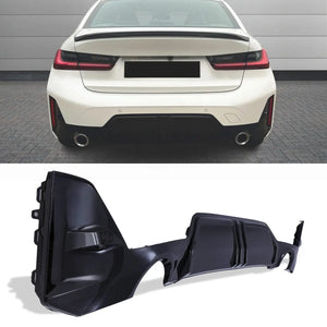 Rear Dual Exit Style Diffuser Gloss Black - BMW 3 Series G20 LCI 2022+