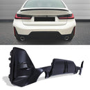Rear Dual Exit Style Diffuser Gloss Black - BMW 3 Series G20 LCI 2022+ OMI ALLOY WHEELS