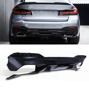 Rear Dual Exit Style Diffuser Gloss Black - BMW 5 Series G30 2016-2023